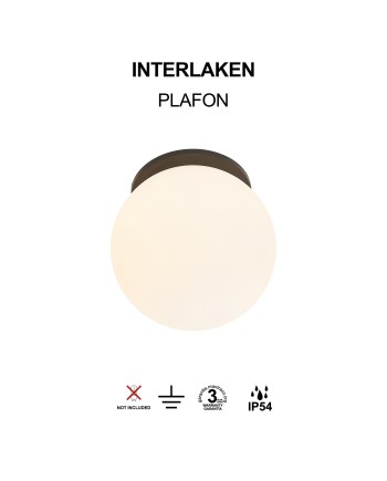 INTERLAKEN * PLAFÓN IP54 G9 NEGRO